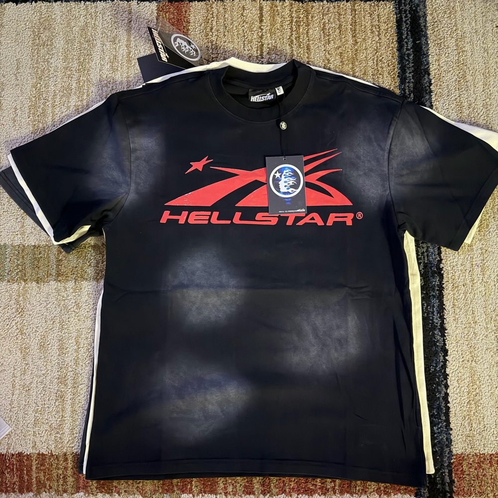 Hellstar Black Tee with Red Logo